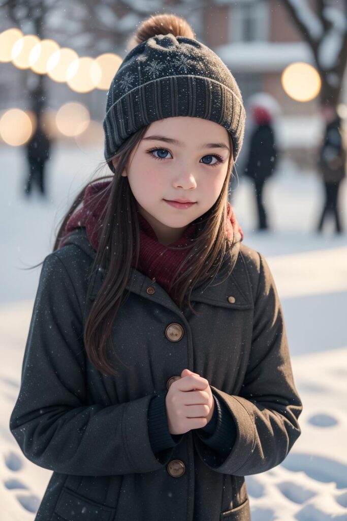 0001SoftRealistic V82EG VAE - ai art image - young girl outside in the snow - AI Art - Image Generator - Stable Diffusion