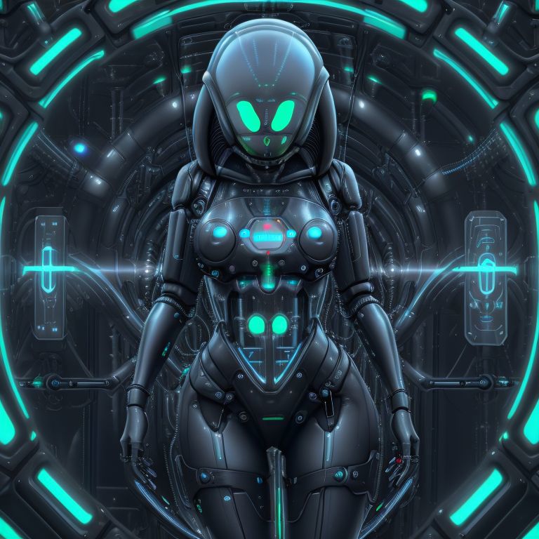 XenoGASM-v4 - ai art image - woman (trapped in alien machin - AI Art - Image Generator - Stable Diffusion