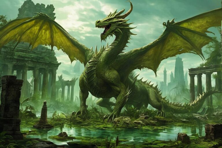 zavychromaxl_v21 - ai art image - giant undead dragon in a swamp - AI Art - Image Generator - Stable Diffusion