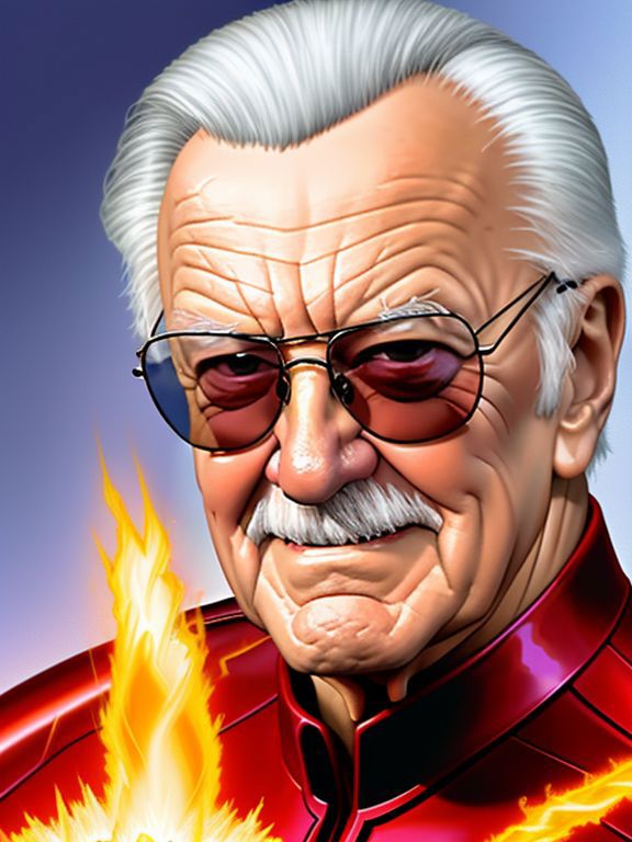 XenoGASM-v4 - ai art image - Stan Lee is human torch speec - AI Art - Image Generator - Stable Diffusion