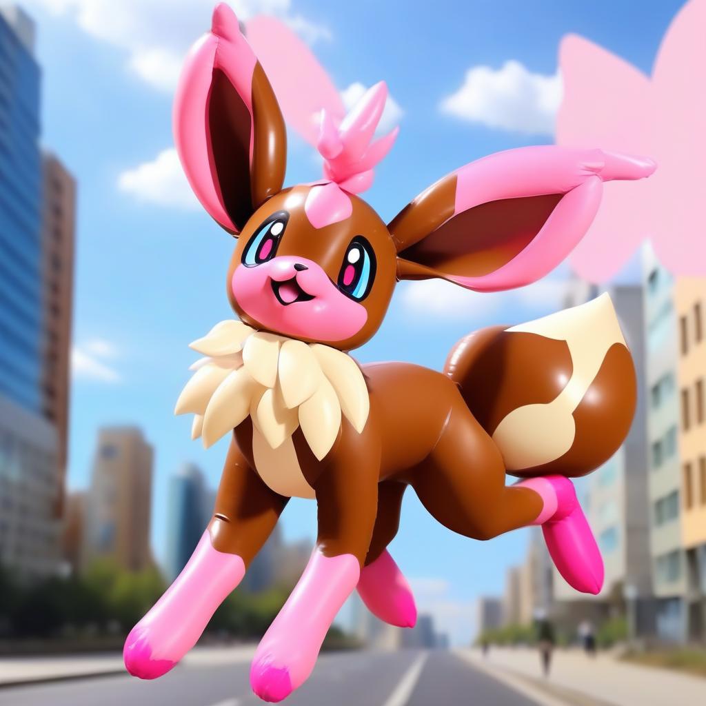 wow - ai art image - cute brown eevee fursuit rubbe - AI Art - Image Generator - Stable Diffusion