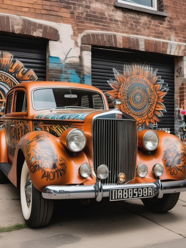 Copax_RealXL - ai art image - a realistic vintage car adorne - AI Art - Image Generator - Stable Diffusion